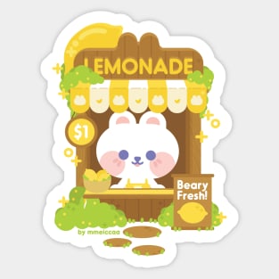 Beary Fresh Lemonade Sticker